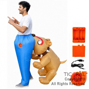 DISFRAZ INFLABLE PERRO MORDEDOR ADULTO 1,60 MT X 1,90